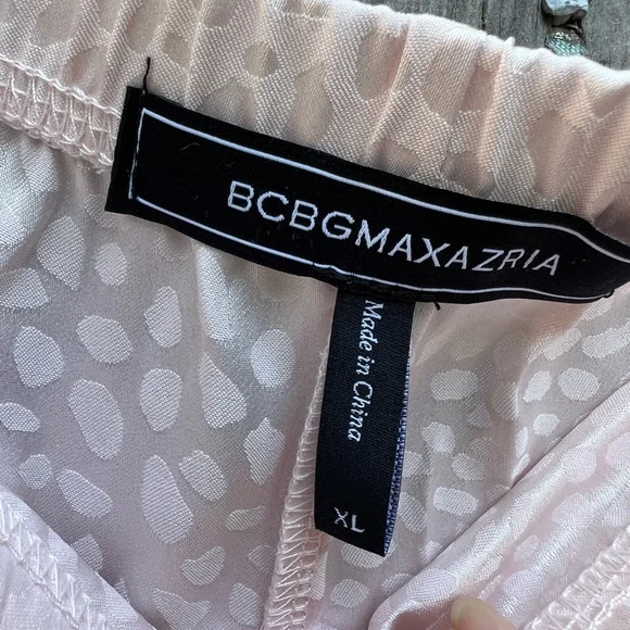BCBGMAXAZRIA Mauve Chalk Animal Jacquard Short Set Pajamas Women’s XL NWT NEW - Picture 11 of 15